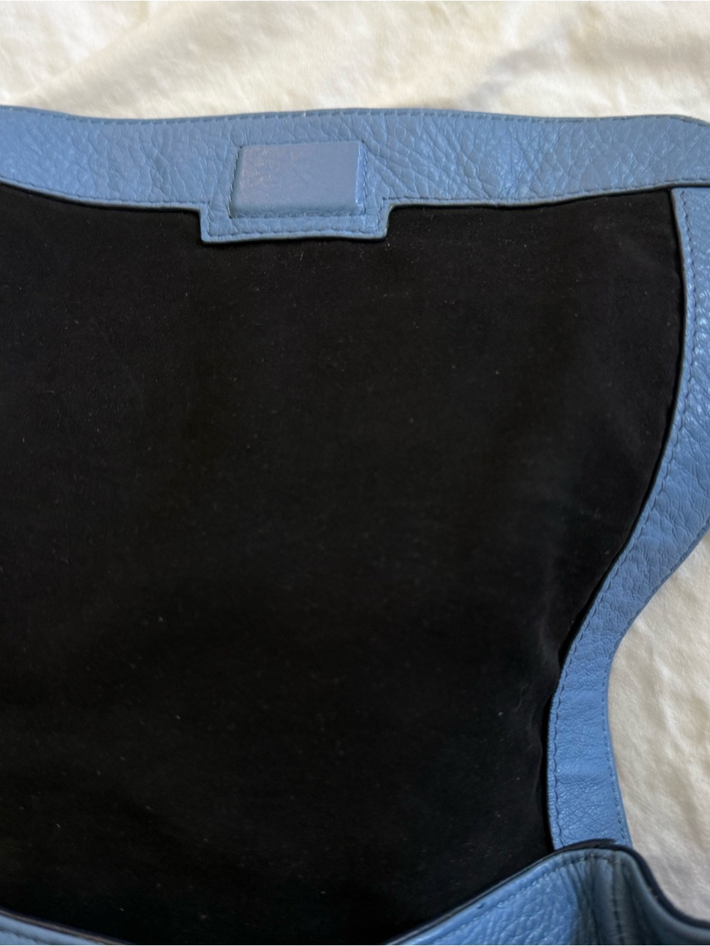 Cole Haan Pebbled Blue Leather Backpack - Sleek Everyday Carry - Picture 5 of 10